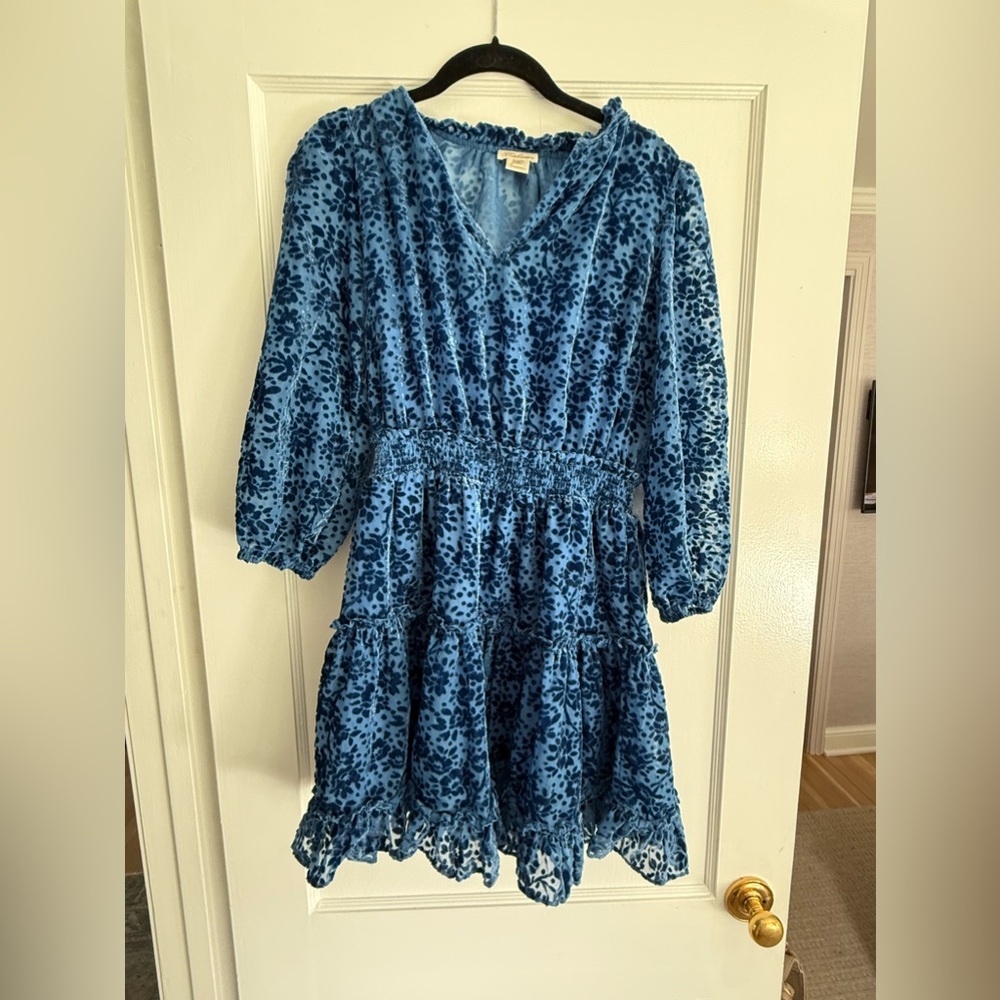 Shoshanna cut velvet mini dress 6